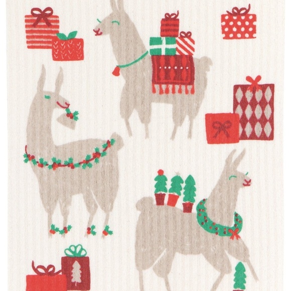 Set/2 FaLaLa Llama Eco Friendly Swedish Dishcloths - Picture 2 of 2